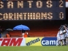 Santistas comemoram gol de Renato na primeira partida da final.